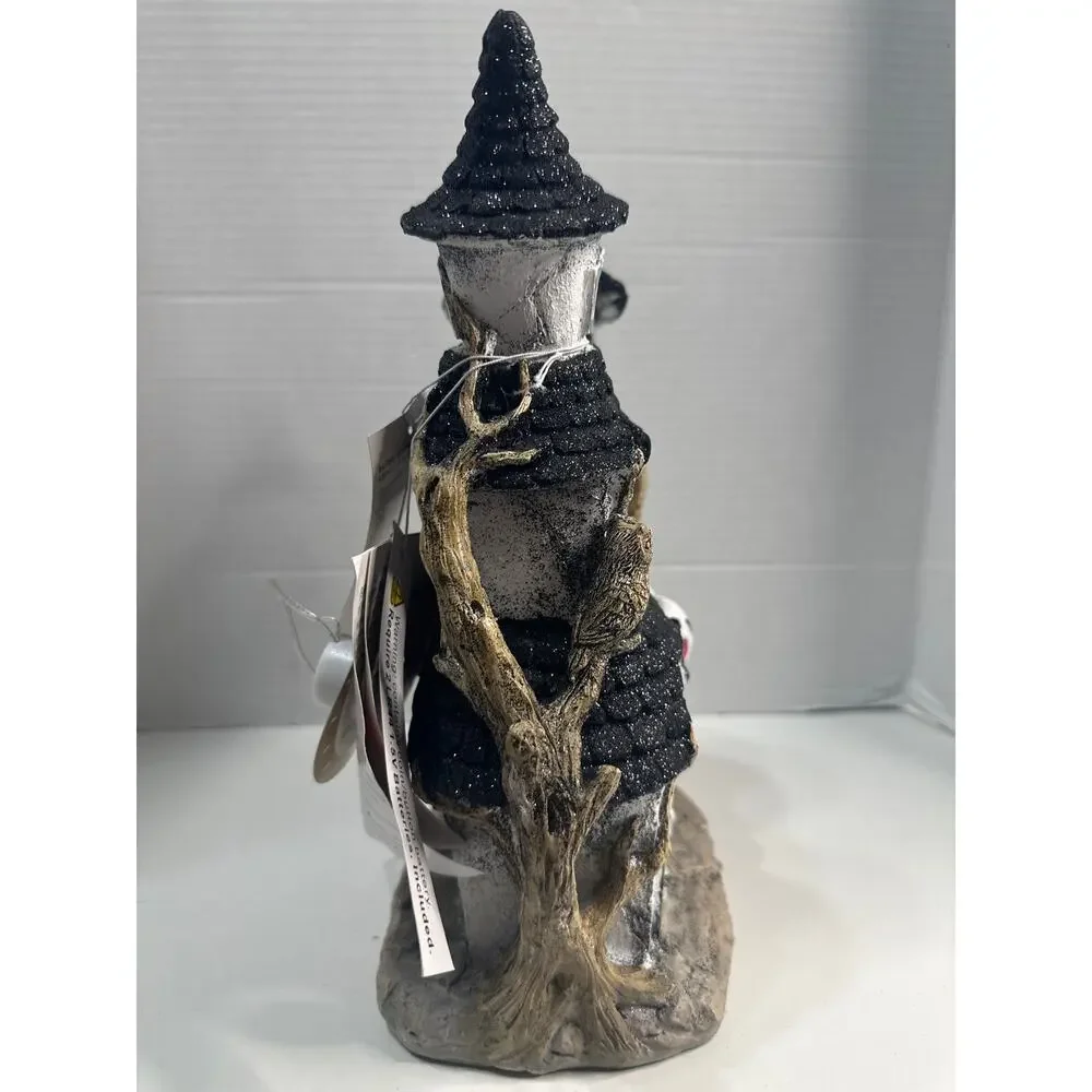 Retro Halloween  Spooky Light Up Haunted House With Ghost & Owl 2024 NWT
